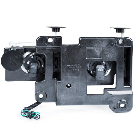 ANZO 1988 - 1998 Chevrolet C1500 Crystal Headlights Black w/ Low - Brow - CPC Performance