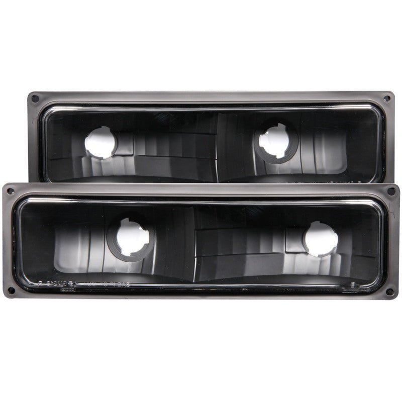 ANZO 1988 - 1998 Chevrolet C1500 Euro Parking Lights Black - CPC Performance
