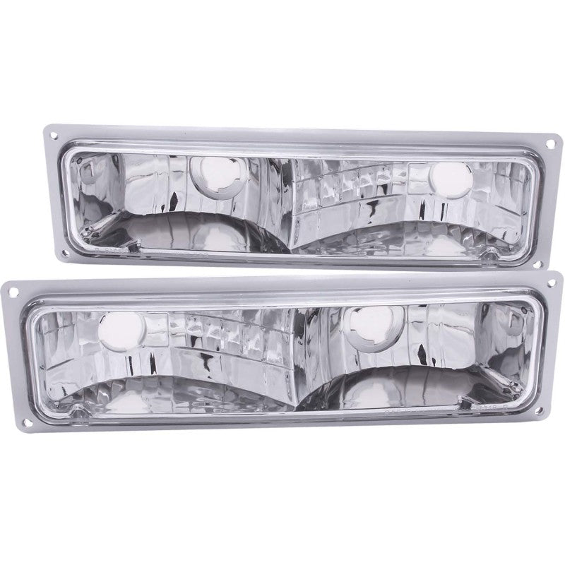ANZO 1988 - 1998 Chevrolet C1500 Euro Parking Lights Chrome - CPC Performance