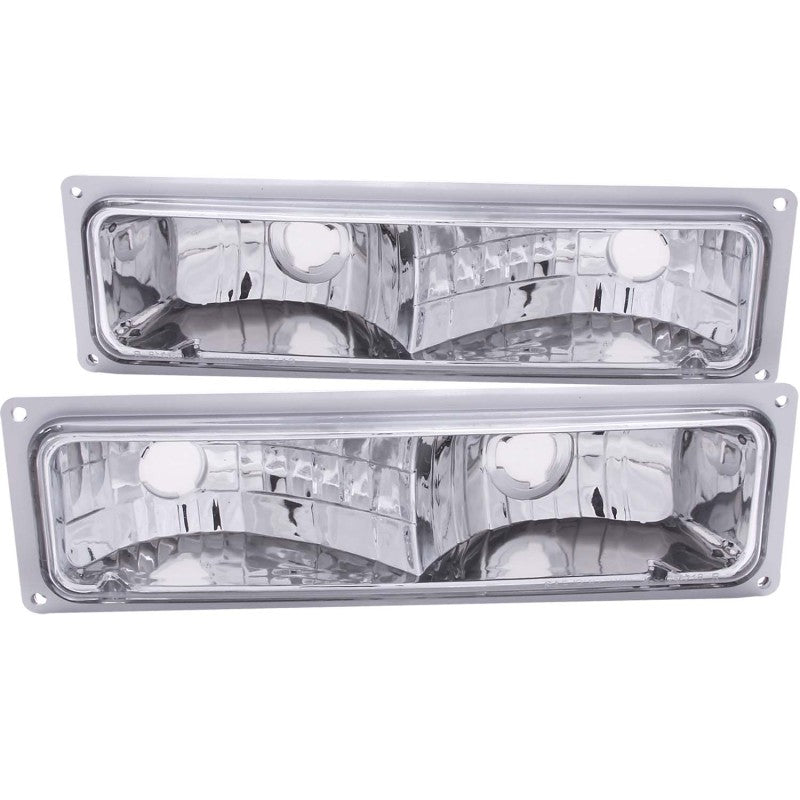 ANZO 1988 - 1998 Chevrolet C1500 Euro Parking Lights Chrome - CPC Performance
