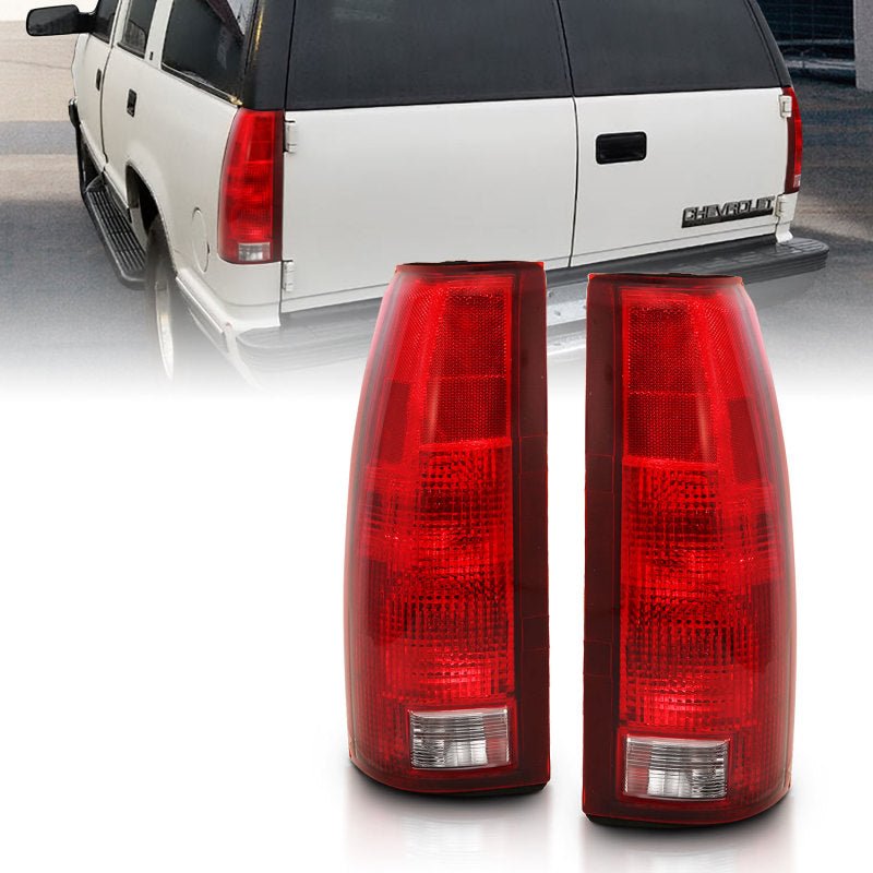 ANZO 1988 - 1999 Chevy C1500 Taillight Red/Clear Lens w/ Circuit Board(OE Replacement) - CPC Performance