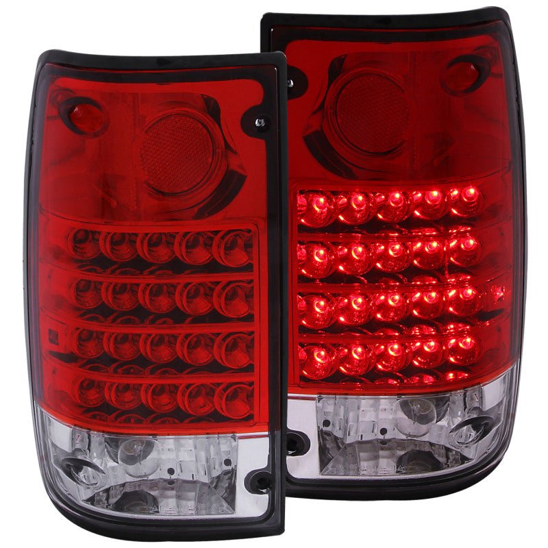ANZO 1989 - 1995 Toyota Pickup LED Taillights Red/Clear - CPC Performance