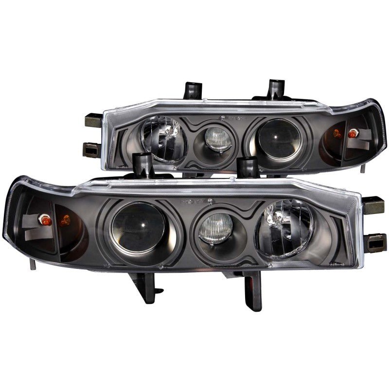 ANZO 1990 - 1993 Honda Accord Projector Headlights w/ Halo Black 1pc - CPC Performance