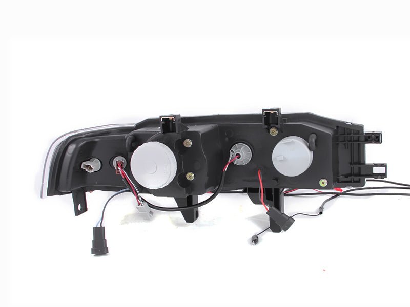 ANZO 1990 - 1993 Honda Accord Projector Headlights w/ Halo Black 1pc - CPC Performance