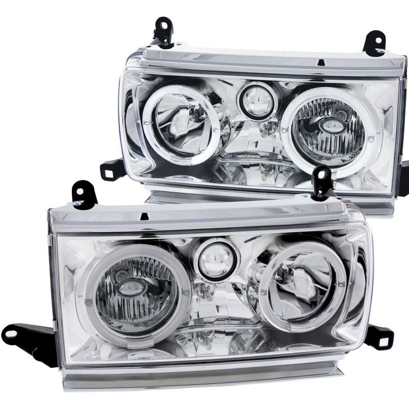 ANZO 1991 - 1994 Toyota Land Cruiser Crystal Headlights w/ Halo Chrome - CPC Performance