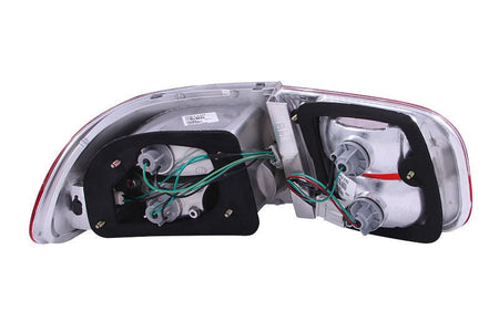 ANZO 1992 - 1995 Honda Civic Taillights Red/Clear - CPC Performance