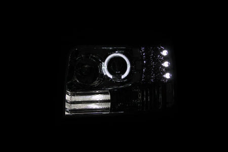 ANZO 1992 - 1996 Ford F - 150 Projector Headlights w/ Halo Chrome w/ Side Markers and Parking Lights - CPC Performance