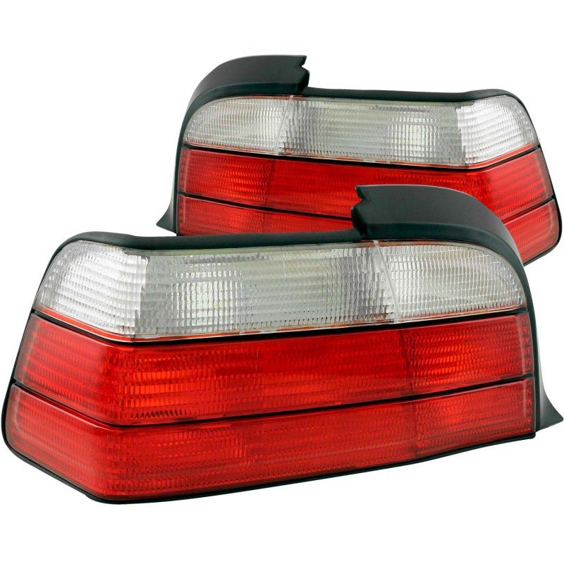 ANZO 1992 - 1998 BMW 3 Series E36 Coupe/Convertible Taillights Red/Clear - CPC Performance