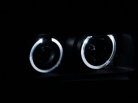 ANZO 1992 - 1998 BMW 3 Series E36 Projector Headlights w/ Halo Black (CCFL) G2 - CPC Performance