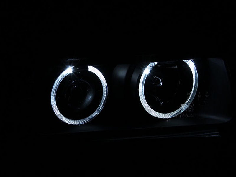 ANZO 1992 - 1998 BMW 3 Series E36 Projector Headlights w/ Halo Black (CCFL) G2 - CPC Performance