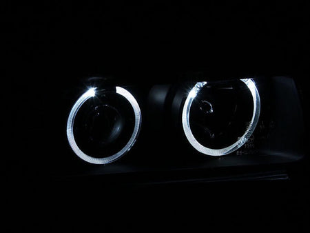 ANZO 1992 - 1998 BMW 3 Series E36 Projector Headlights w/ Halo Black (CCFL) G2 - CPC Performance