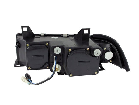 ANZO 1992 - 1998 BMW 3 Series E36 Projector Headlights w/ Halo Black G2 1 pc - CPC Performance
