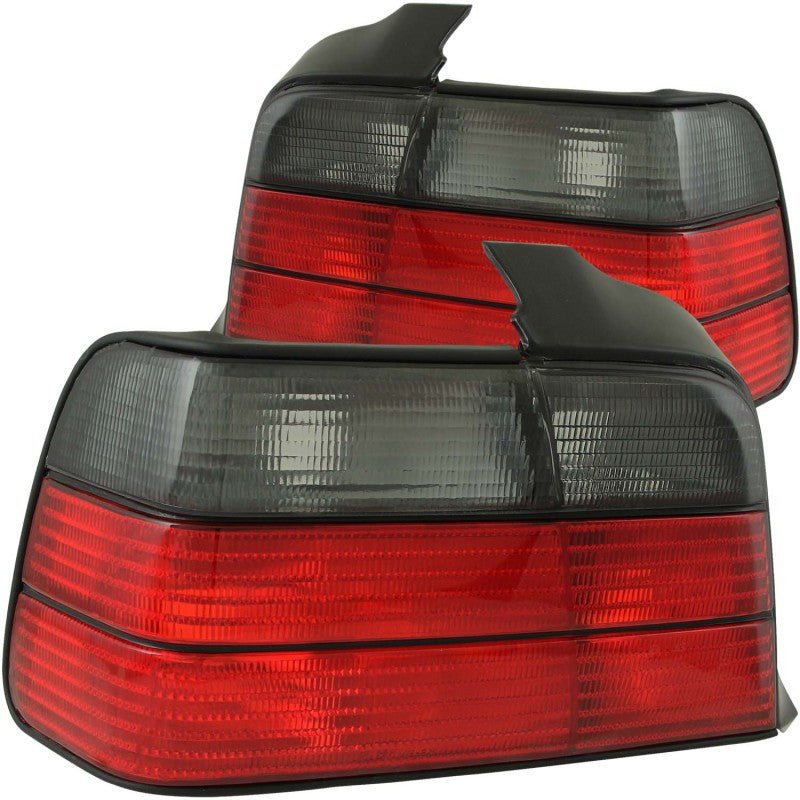 ANZO 1992 - 1998 BMW 3 Series E36 Sedan Taillights Red/Smoke - CPC Performance
