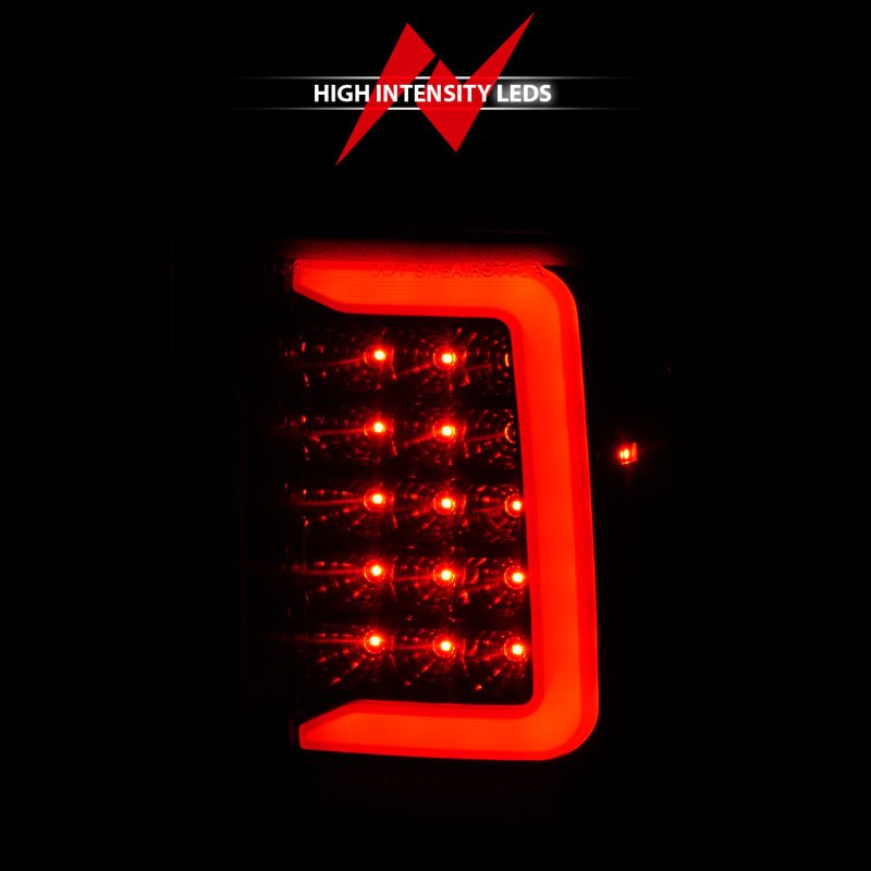ANZO 1993 - 1997 Ford Ranger LED Tail Lights w/ Light Bar Black Housing Smoked Lens - CPC Performance