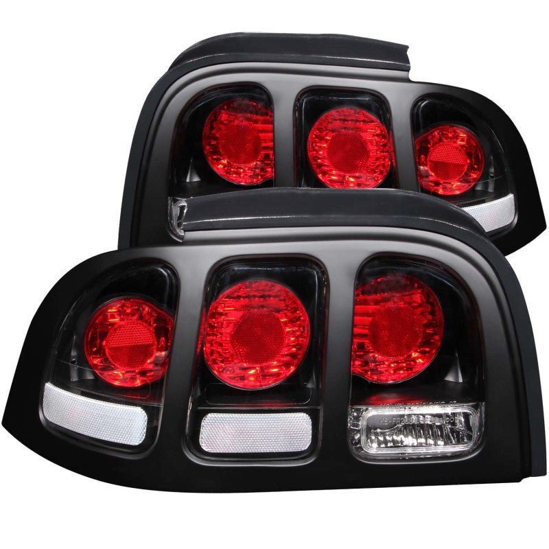 ANZO 1994 - 1998 Ford Mustang Taillights Black - CPC Performance