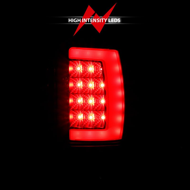 ANZO 1994 - 2001 Dodge Ram 1500 LED Taillights Plank Style Black w/Clear Lens - CPC Performance