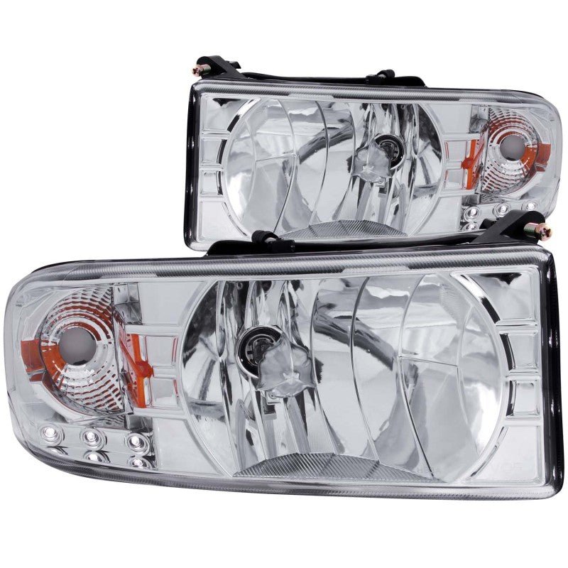 ANZO 1994 - 2001 Dodge Ram Crystal Headlights Chrome w/ LED - CPC Performance