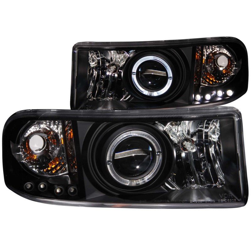 ANZO 1994 - 2001 Dodge Ram Projector Headlights w/ Halo Black - CPC Performance