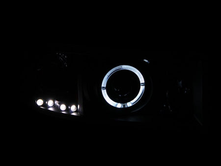 ANZO 1994 - 2001 Dodge Ram Projector Headlights w/ Halo Black - CPC Performance