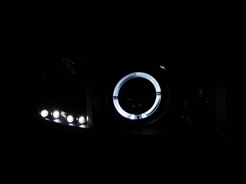 ANZO 1994 - 2001 Dodge Ram Projector Headlights w/ Halo Black - CPC Performance