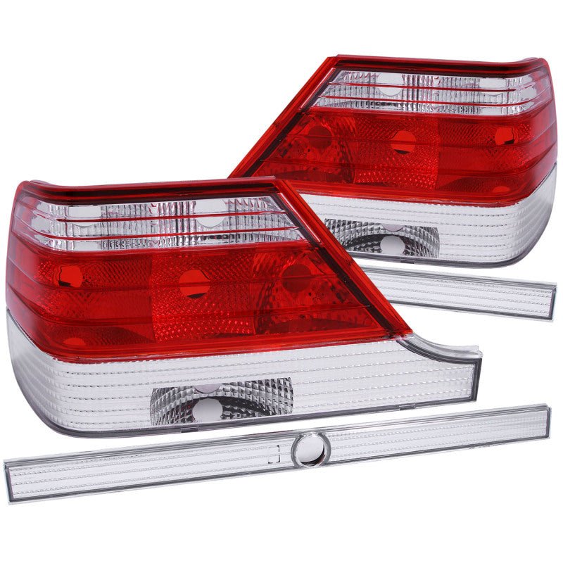 ANZO 1995 - 1999 Mercedes Benz S Class W140 Taillights Red/Clear - CPC Performance