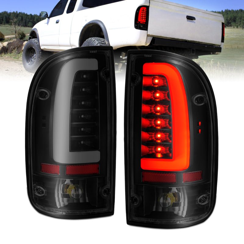 ANZO 1995 - 2000 Toyota Tacoma LED Taillights Black Housing Smoke Lens (Pair) - CPC Performance