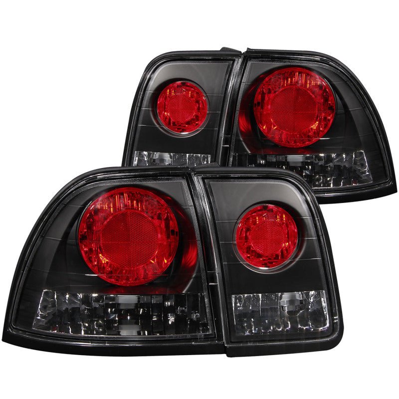 ANZO 1996 - 1997 Honda Accord Taillights Black - CPC Performance