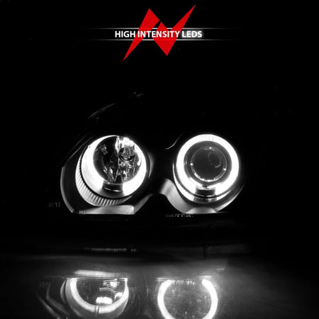 ANZO 1996 - 1998 Honda Civic Projector Headlights w/ Halo Black - CPC Performance