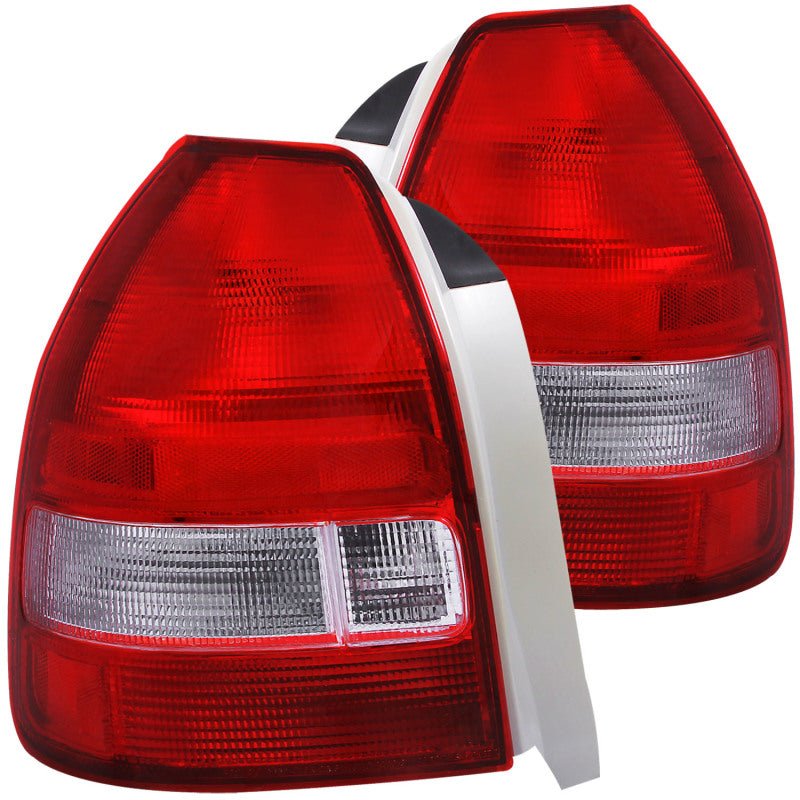 ANZO 1996 - 2000 Honda Civic Taillights Red/Clear - CPC Performance