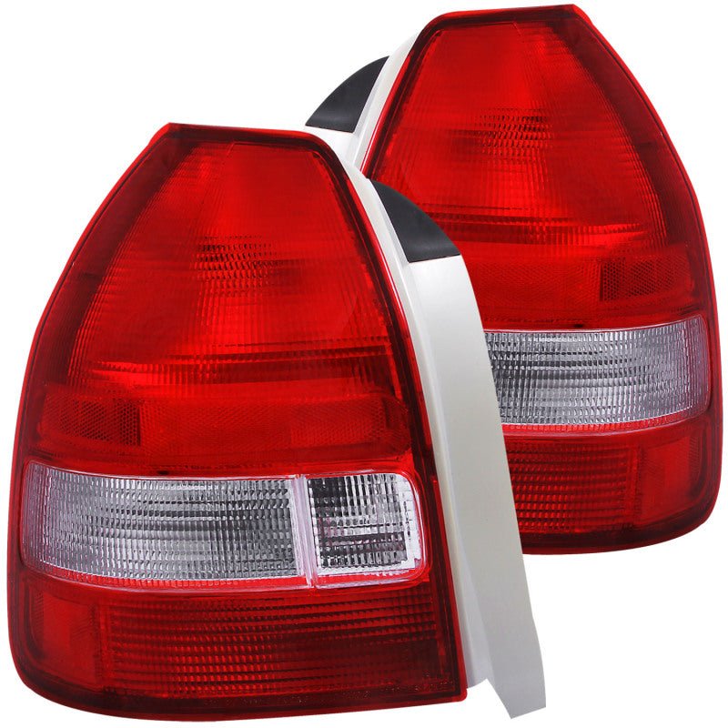 ANZO 1996 - 2000 Honda Civic Taillights Red/Clear - CPC Performance