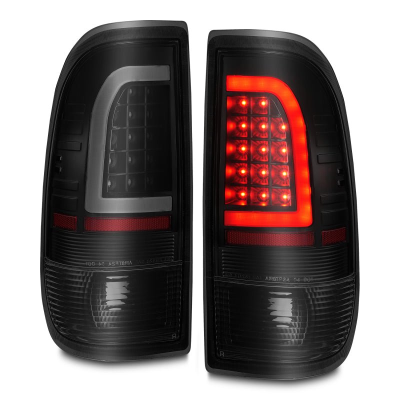 ANZO 1997 - 2003 Ford F - 150 LED Tail Lights w/ Light Bar Black Housing Smoke Lens - CPC Performance