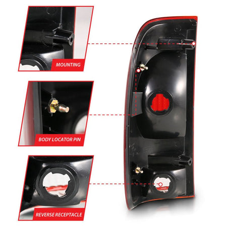 ANZO 1997 - 2003 Ford F - 150 Taillight Red/Clear Lens (OE Replacement) - CPC Performance