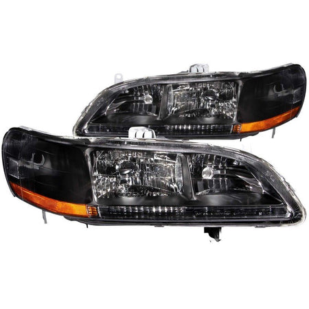 ANZO 1998 - 2002 Honda Accord Crystal Headlights Black - CPC Performance
