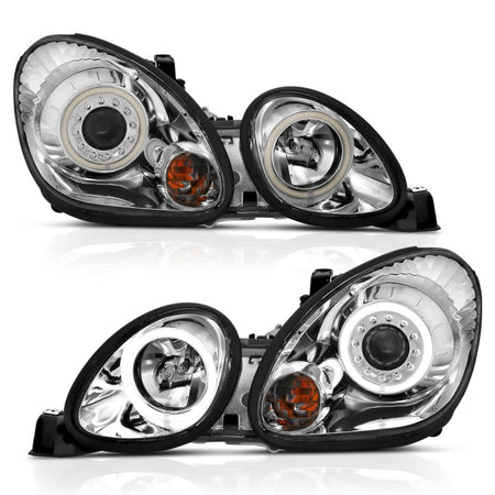 ANZO 1998 - 2005 Lexus Gs300 Projector Headlights w/ Halo Chrome - CPC Performance