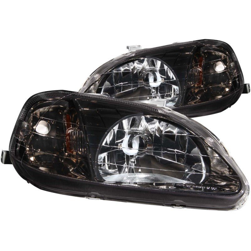 ANZO 1999 - 2000 Honda Civic Crystal Headlights Gun - Metal Gray - CPC Performance