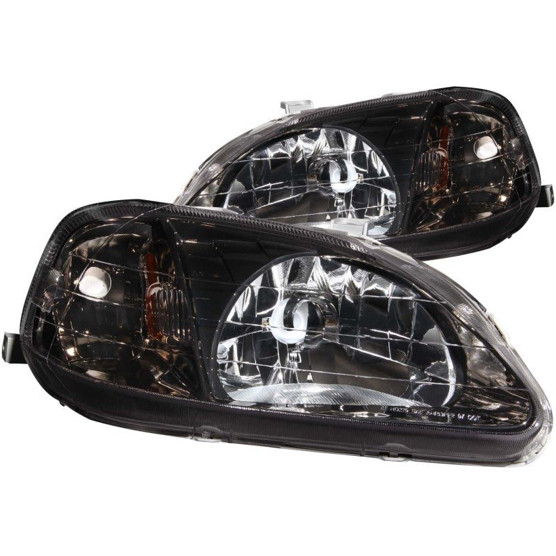 ANZO 1999 - 2000 Honda Civic Crystal Headlights Gun - Metal Gray - CPC Performance