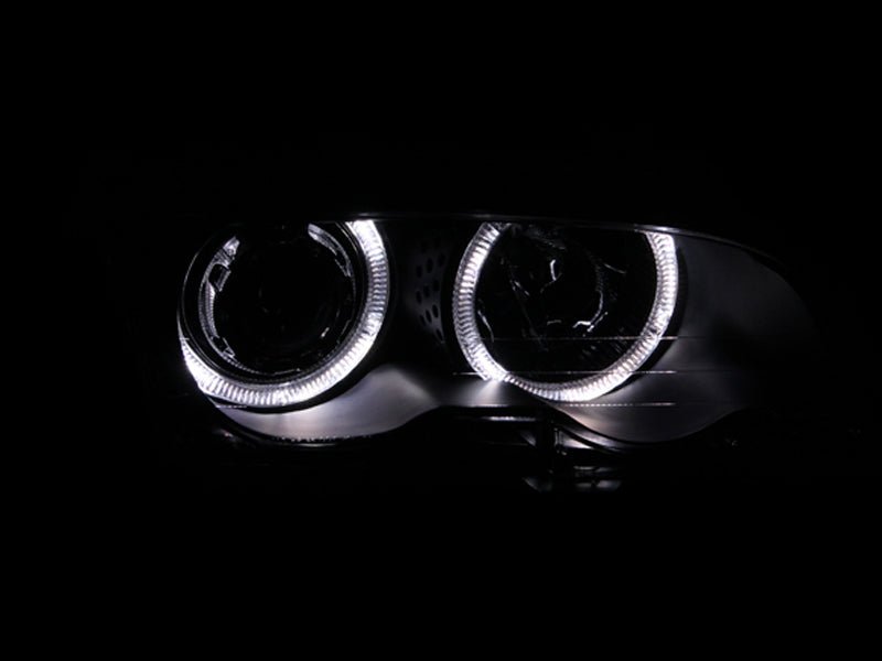 ANZO 1999 - 2001 BMW 3 Series E46 Projector Headlights w/ Halo Black - CPC Performance