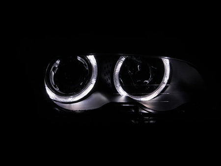 ANZO 1999 - 2001 BMW 3 Series E46 Projector Headlights w/ Halo Black - CPC Performance