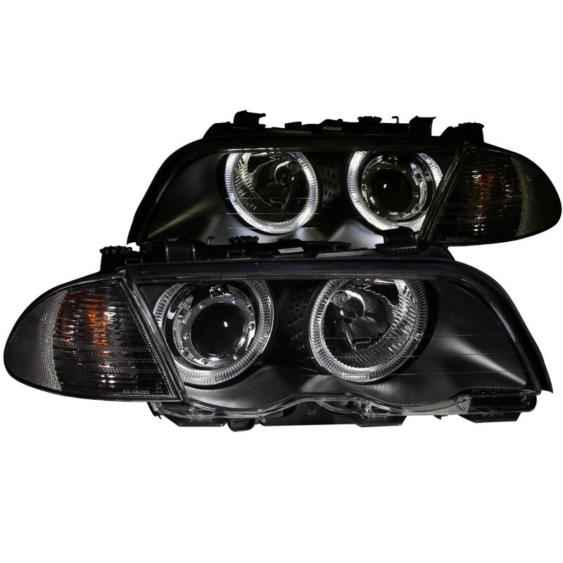 ANZO 1999 - 2001 BMW 3 Series E46 Projector Headlights w/ Halo Black (CCFL) - CPC Performance