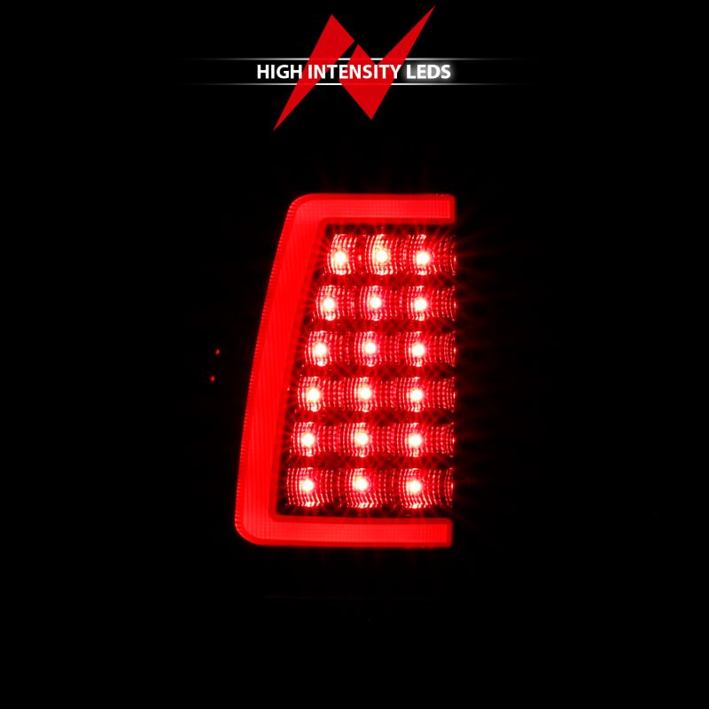 ANZO 1999 - 2002 Chevy Silverado 1500 LED Taillights Plank Style Black w/Clear Lens - CPC Performance