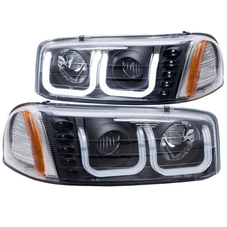 ANZO 1999 - 2006 GMC Sierra 1500 Projector Headlights w/ U - Bar Black - CPC Performance
