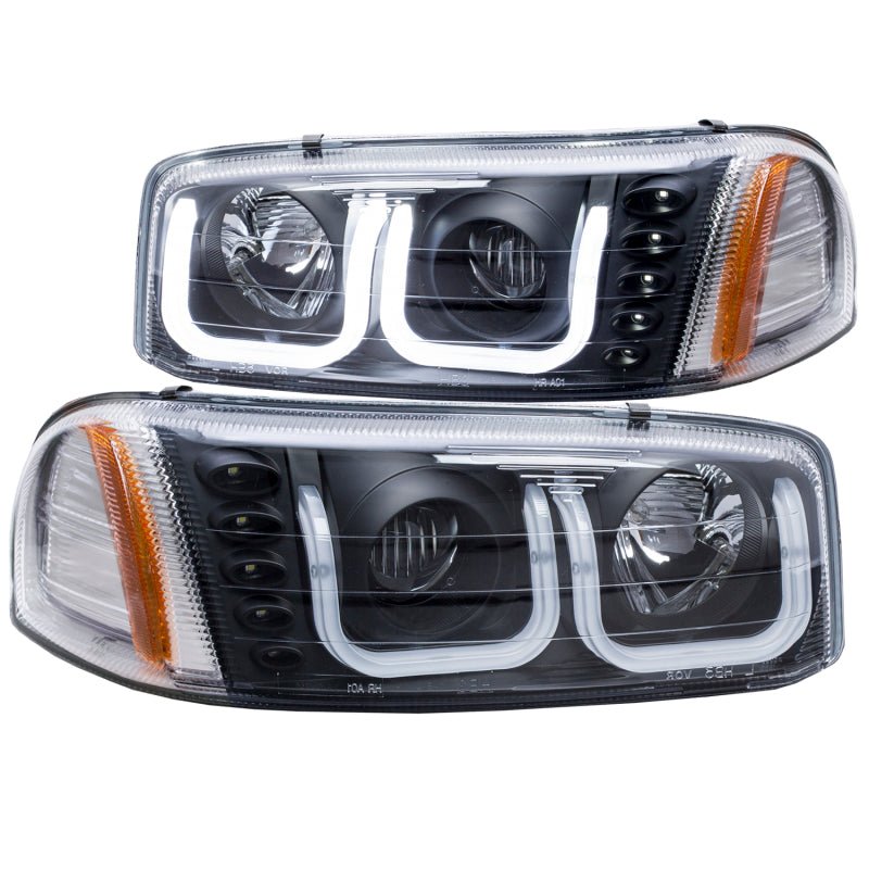 ANZO 1999 - 2006 GMC Sierra 1500 Projector Headlights w/ U - Bar Black - CPC Performance