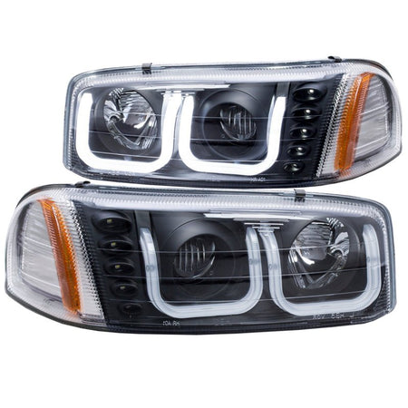 ANZO 1999 - 2006 GMC Sierra 1500 Projector Headlights w/ U - Bar Black - CPC Performance