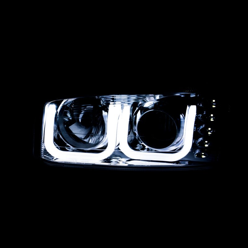 ANZO 1999 - 2006 GMC Sierra 1500 Projector Headlights w/ U - Bar Black - CPC Performance