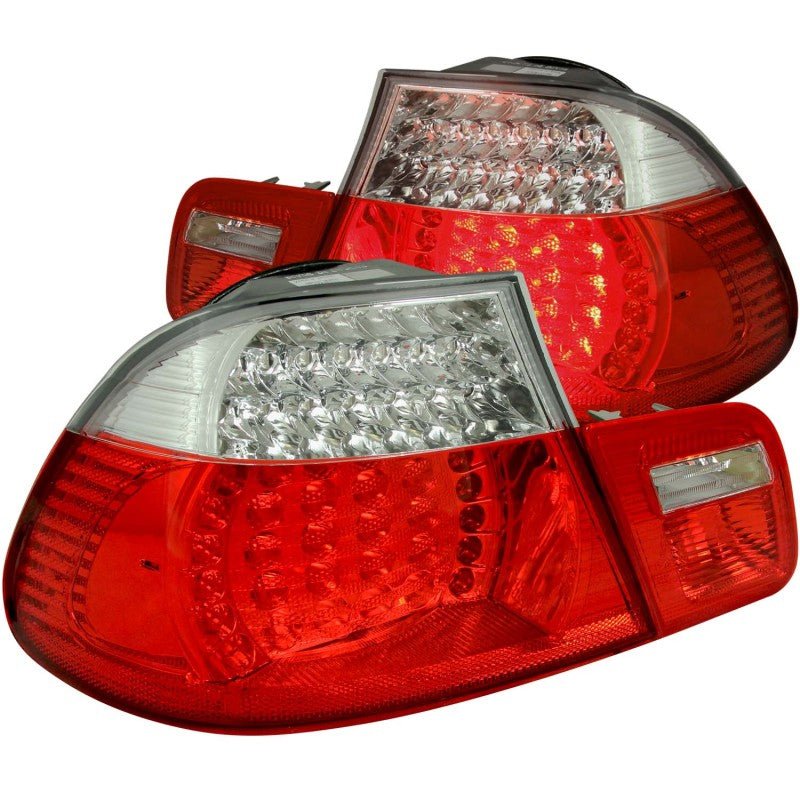 ANZO 2000 - 2003 BMW 3 Series E46 LED Taillights Red/Clear - CPC Performance