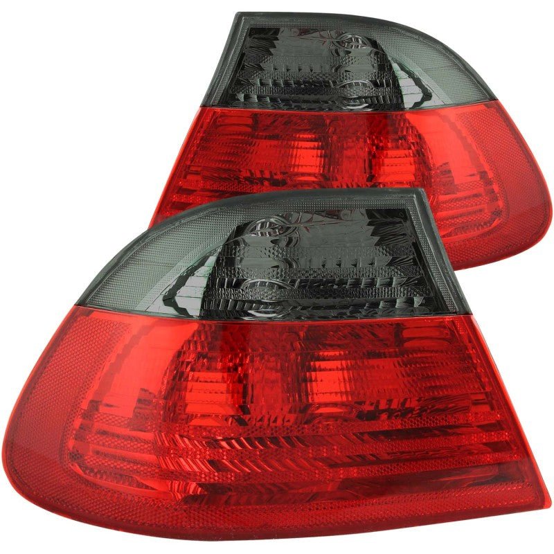 ANZO 2000 - 2003 BMW 3 Series E46 Taillights Red/Smoke - Outer - CPC Performance