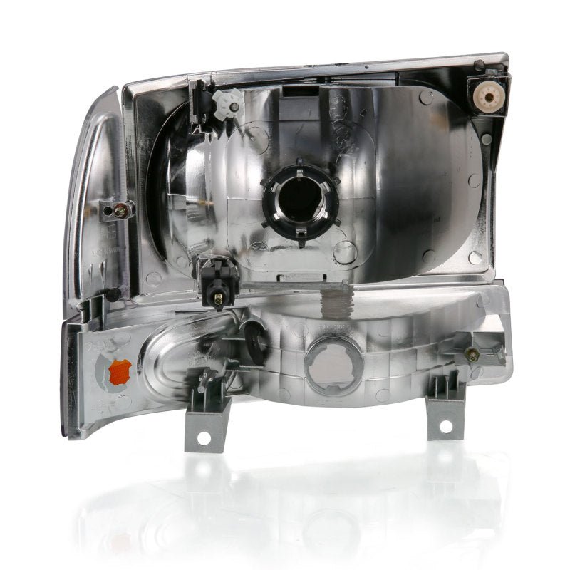 ANZO 2000 - 2004 Ford Excursion Crystal Headlight w/ Corner Light Black Amber (w/o Bulb) - CPC Performance