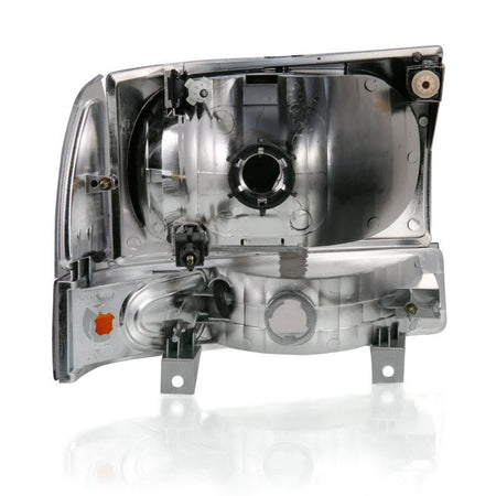 ANZO 2000 - 2004 Ford Excursion Crystal Headlight w/ Corner Light Black Amber (w/o Bulb) - CPC Performance