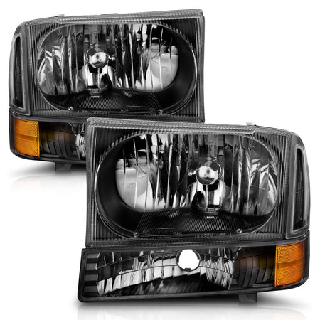 ANZO 2000 - 2004 Ford Excursion Crystal Headlights Black - CPC Performance
