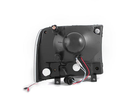 ANZO 2000 - 2004 Ford Excursion Crystal Headlights Black w/ LED 1pc - CPC Performance